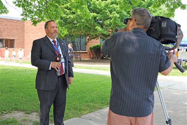 WIVB Interviews Superintendent Cimato for a Capital Project Announcement