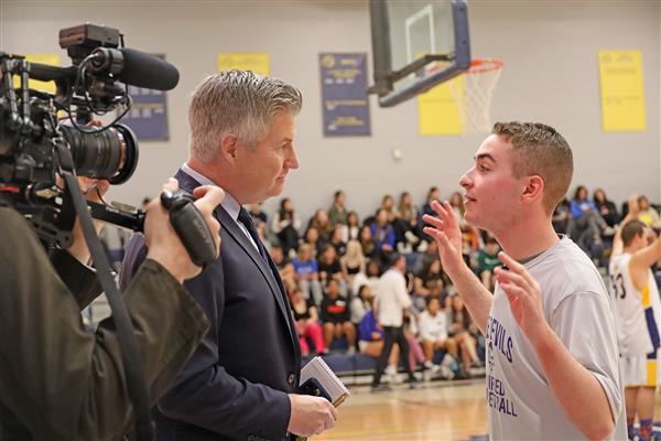 WKBW Interviews Nate at the KE/KW Unified Basketball Game