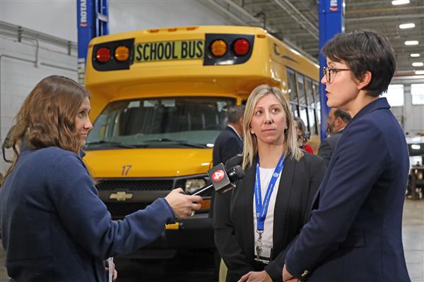 WIVB Interviews Liza Acanfora and Nicole Moraso at the Ken-Ton Bus Training Program Announcement